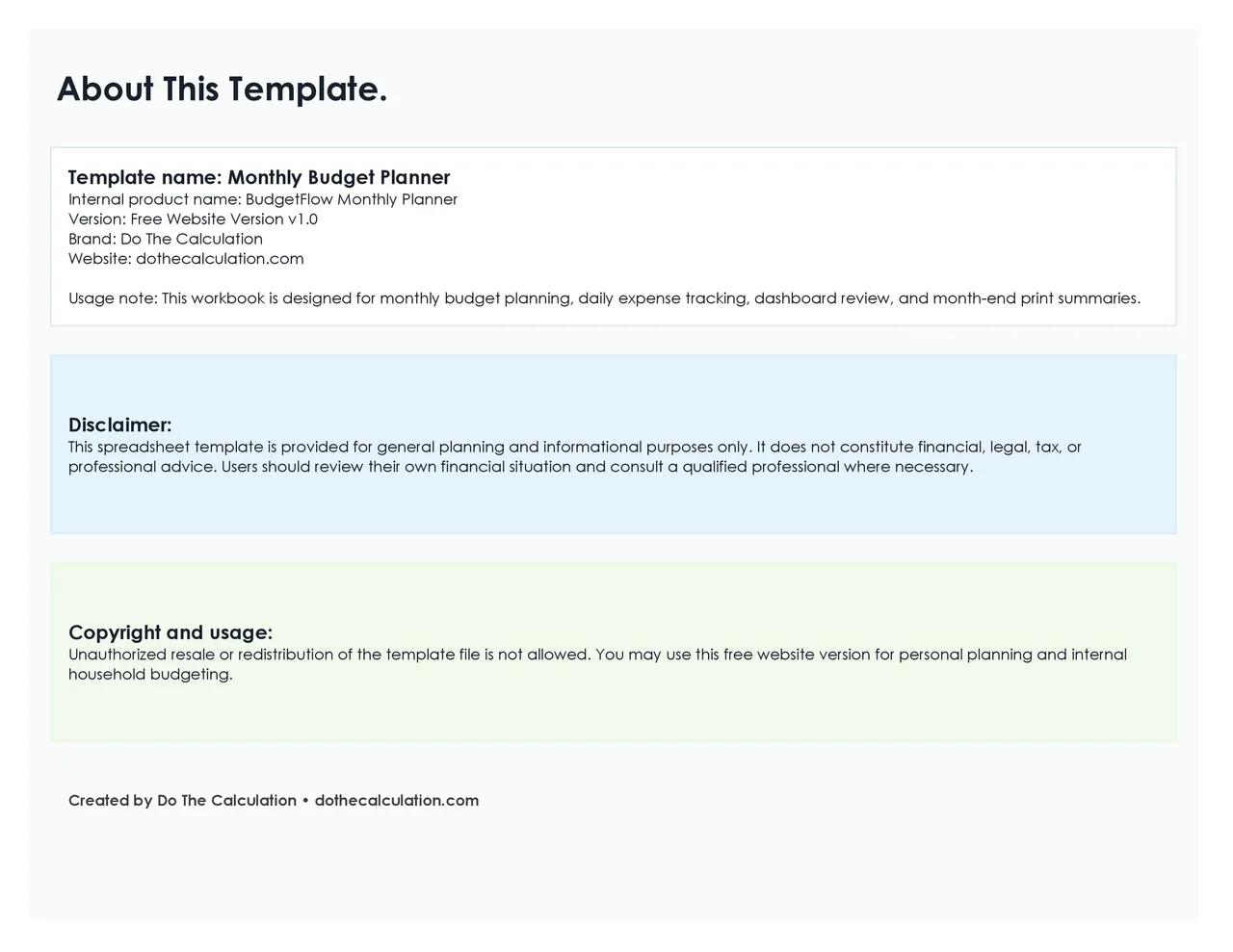Monthly Budget Planner preview 8