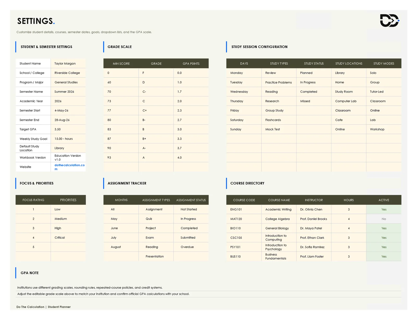 Student Planner preview 4