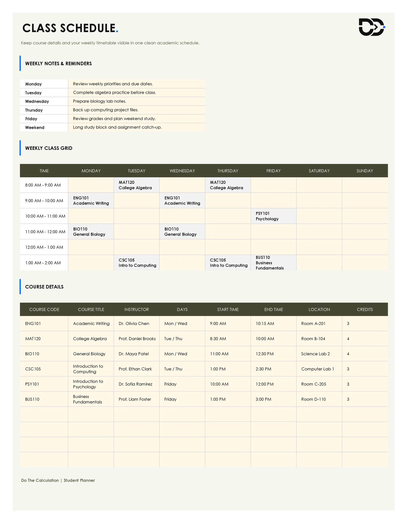 Student Planner preview 5